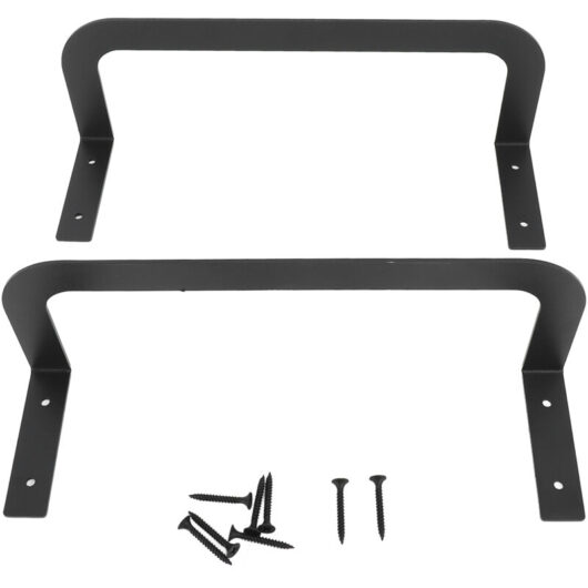 Groofoo - 2PCS Mattress Retainer Bar Bracket Steel Anti Slip Mattress Gripper Stabilizer Slide Stopper for Bedroom Bed Frame Black