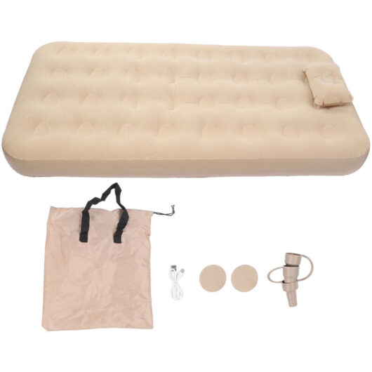 Groofoo - 74.8in Self Inflating Air Mattress Built In Pump Blow Up Mattress Inflatable Sleeping Mat Airbed for Home Camping Travel