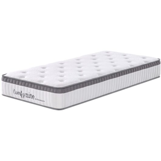 Home Source - Pocket Sprung Quilted Mattress 3ft Single Medium Firmness 24cm Depth Flat Pack