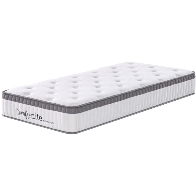 Home Source - Pocket Sprung Quilted Mattress 3ft Single Medium Firmness 24cm Depth Flat Pack