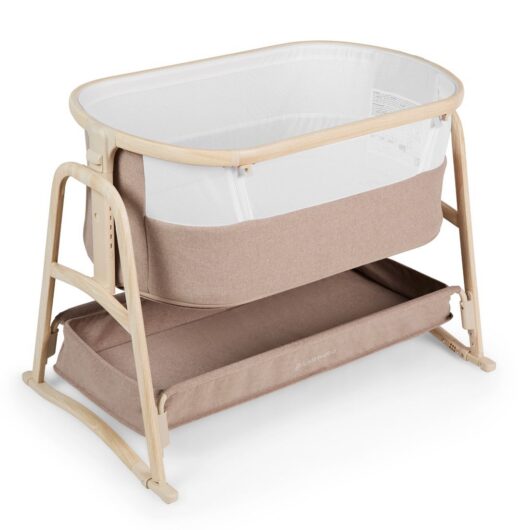 Ickle Bubba Bubba&me Luxe Bedside Crib - Biscuit