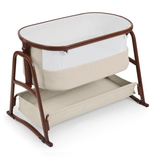 Ickle Bubba Bubba&me Luxe Bedside Crib - Stone