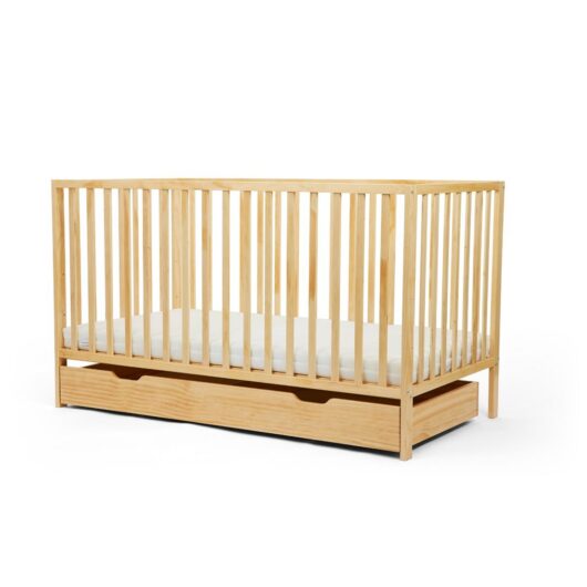 Ickle Bubba Hartley Classic Cot, Under Drawer & Fibre Mattress - Pine