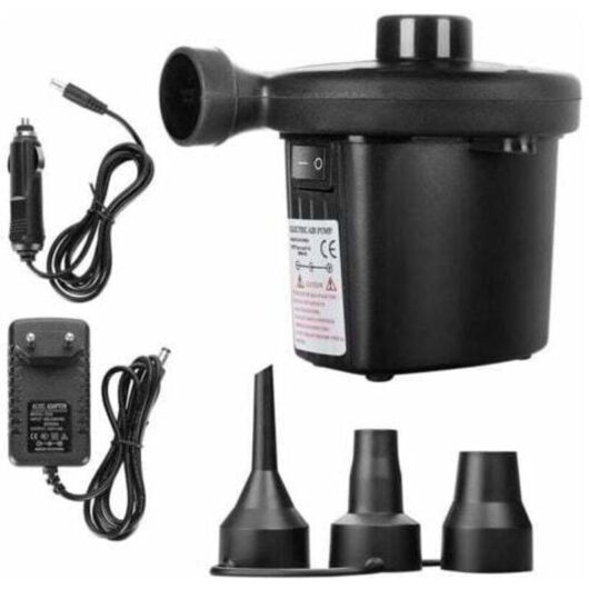 Inflator Electric Air Pump, 2 in 1 Electric Deflator, Fast Portable Air Pump, Electric Inflator with 3 Nozzles for Air Mattress, Suitable for