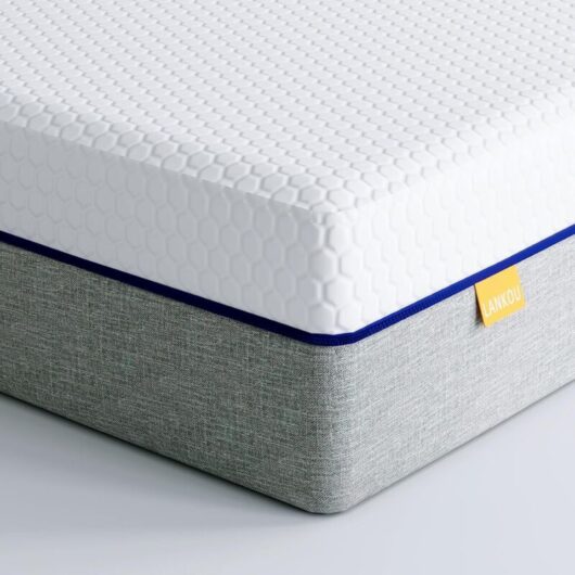 LANKOU 4FT6 Double Mattress Approx 7.8 Inch Deep Soft Feel Medium Firm Memory Foam Mattress Naturally Breathe /30 Days Risk-Free Nights Trial (Double)
