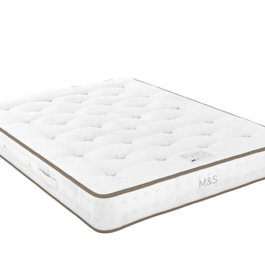 M&S 1000 British Wool Pocket Spring Medium Firm Mattress White
