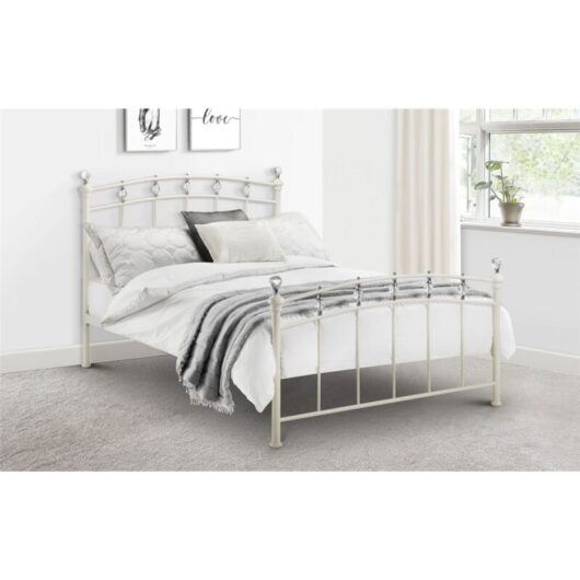 Marlborough - Crystal Finial Metal Bed Frame - King Size 5ft (150cm)