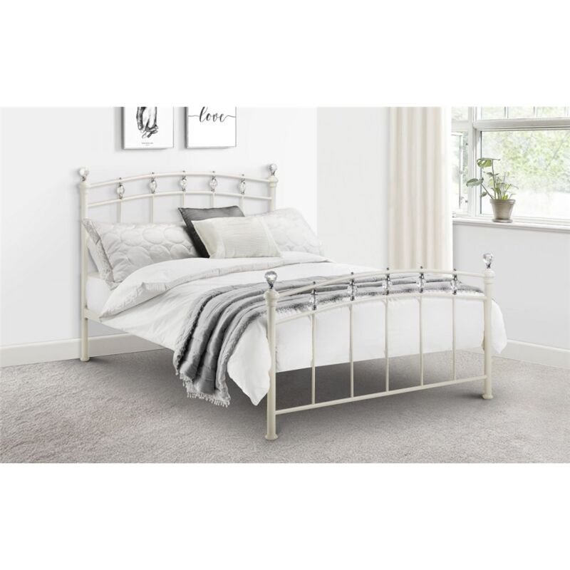 Marlborough - Crystal Finial Metal Bed Frame - King Size 5ft (150cm)