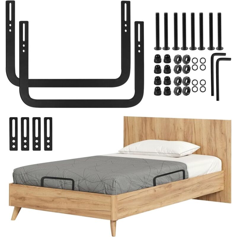 Mattress Topper, Wedge for Solid Beds, Slats, Tatami, Floating Beds and Box Springs, Adjustable Non-Slip Mattress Support Bar, Metal Mattress