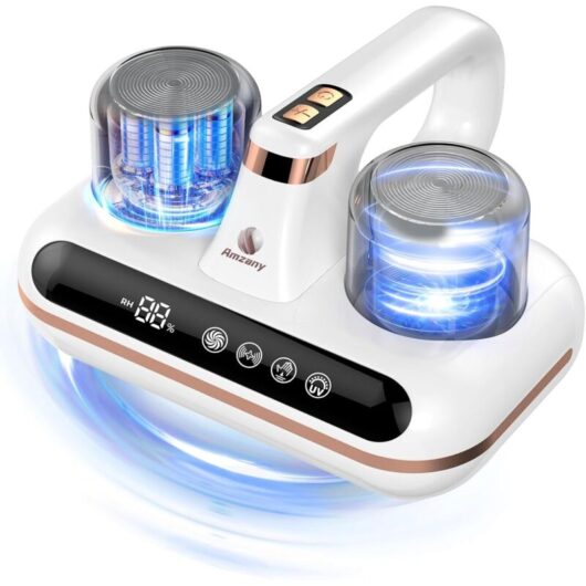 Mattress Vacuum Cleaner - 5-in-1 cordless bed vacuum cleaner, powered by UV-C light and ultrasonic technology, strong 16Kpa suction, low noise,