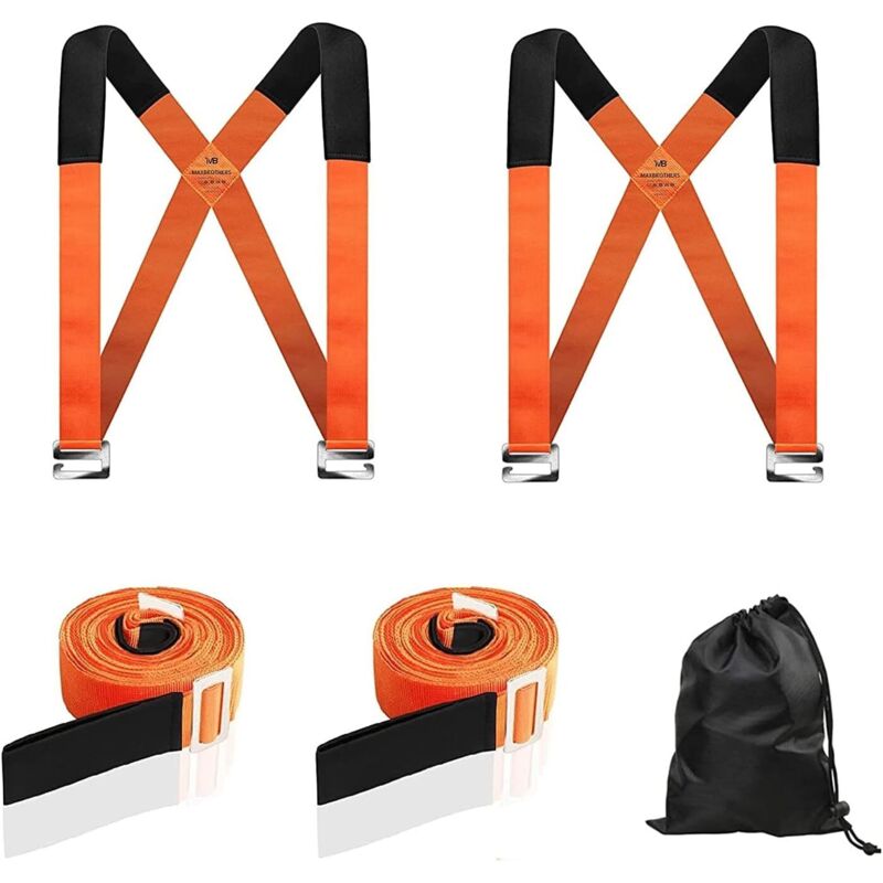 Moving straps, 2-person lifting straps for moving furniture, lifting and moving system, shoulder strap for carrying heavy furniture, mattresses,
