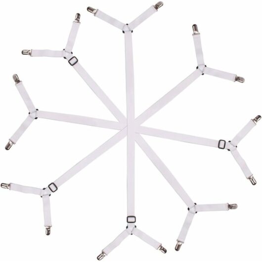 Mumu - Adjustable Triangular Bed Sheet Support Straps for a Smooth Mattress, 4 Pack, White