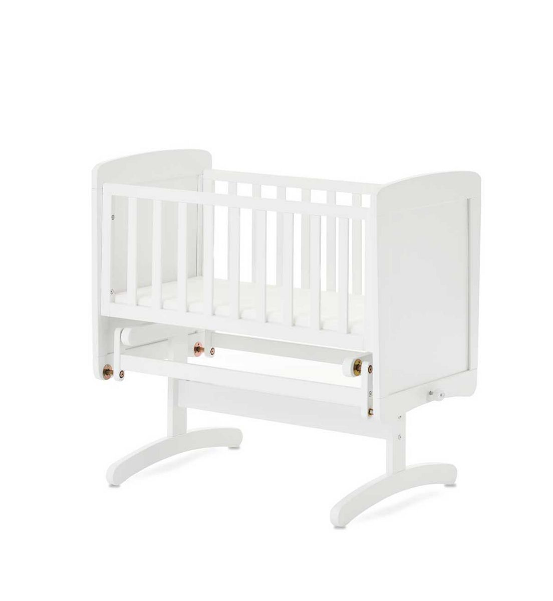 OBABY Gliding Crib And Mattress - White