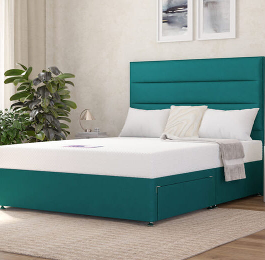 Ortho Memory Foam Mattress + Premium Divan Bed, Carbon, 4 Drawer, Double