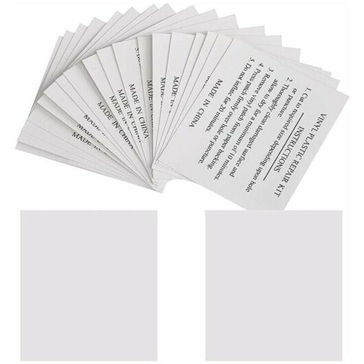 Pack of 50 repair patches, 5.5 x 6.5 cm. Repair patches for pools, mattresses, buoys, and inflatable hot tubs.