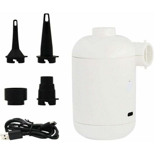 Pc Mini Air Pump for Inflatables - Portable Electric Air Mattress Pump, Mini USB Rechargeable Air Pump, Cordless Inflation and Deflation Pump for