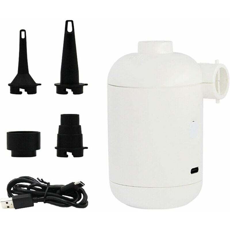 Pc Mini Air Pump for Inflatables - Portable Electric Air Mattress Pump, Mini USB Rechargeable Air Pump, Cordless Inflation and Deflation Pump for