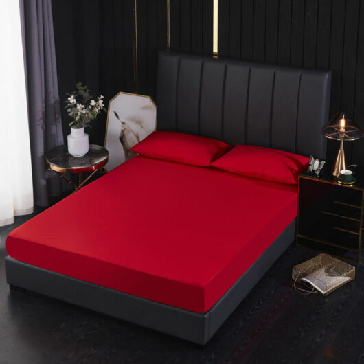 Protège Matelas Imperméable - Alèse Respirante, Hypoallergénique, Anti-Acarien, Anti-Bactérien - Rouge 80200cm