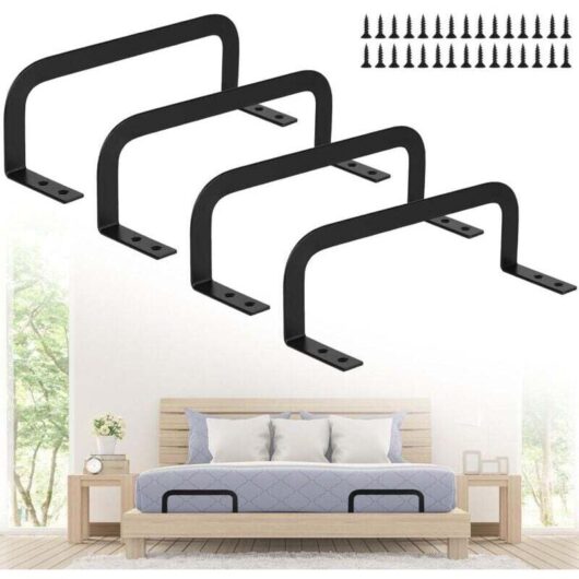 Set of 4 Mattress Stoppers, Mattress Wedges for Mattress Stabilization, Non-Slip Mattress Arch, Metal Mattress Slide Stopper, Suitable for Solid Bed