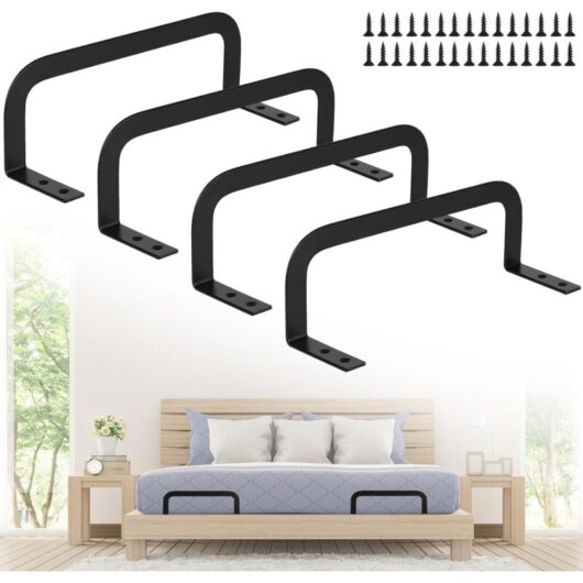 Set of 4 mattress stops, mattress stabilizing wedges, non-slip ring, metal sliding stop, suitable for solid bed panels.