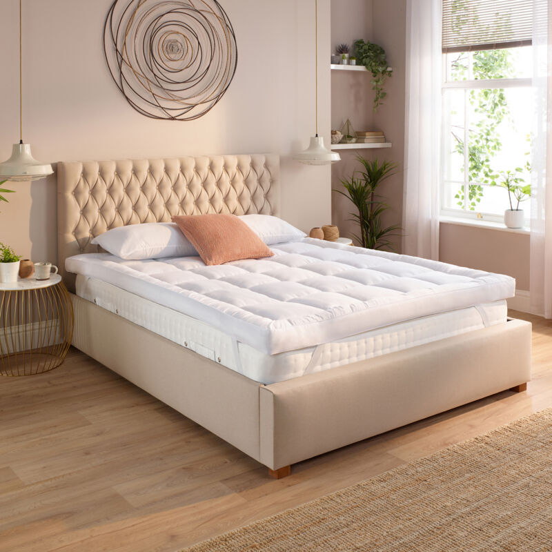 Slumberdown Sleep Soundly Climate Control Extra Deep Mattress Topper, 10cm, King