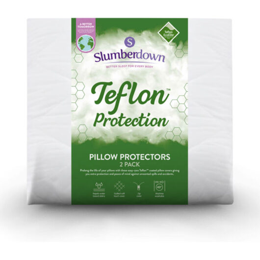 Slumberdown Teflon Pillow Protector, 2 Pack