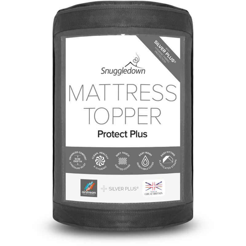 Snuggledown Airstream Protect Plus Mattress Topper, Medium Support, Single