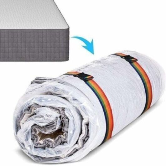 Vacuum bags for changing table mattresses - Mattress storage bags - Space-saving vacuum storage bags for extra-large latex/foam mattresses (size: 130