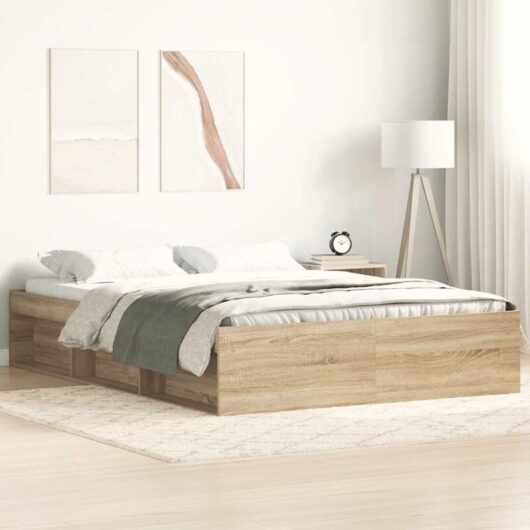 Vidaxl - Bed Frame without Mattress Sonoma Oak 120x190 cm Small Double Small Double