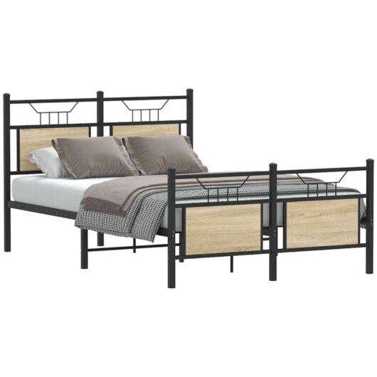 Vidaxl - Bed Frame without Mattress Sonoma Oak 120x200 cm Engineered Wood