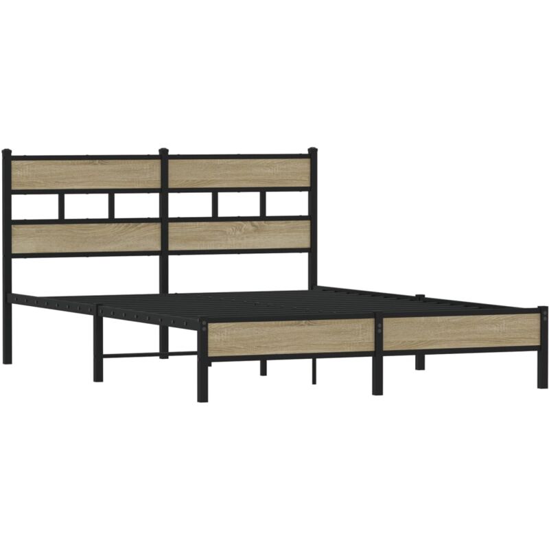 Vidaxl - Bed Frame without Mattress Sonoma Oak 160x200 cm Engineered Wood