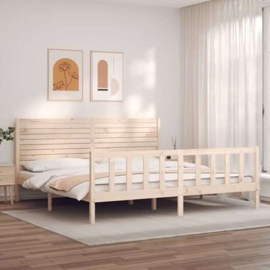 Vidaxl - Bed Frame without Mattress Super King Size Solid Wood Pine