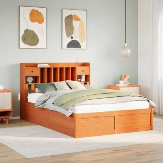 Vidaxl - Bed Frame without Mattress Wax Brown 160x200 cm Solid Wood Pine