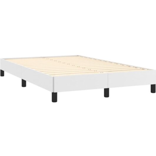 Vidaxl - Bed Frame without Mattress White 120x190 cm Small Double Faux Leather