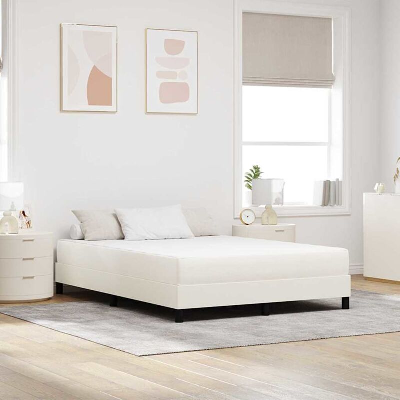 Vidaxl - Bed Mattress with Mattress Cream 160 x 200 cm Fabric