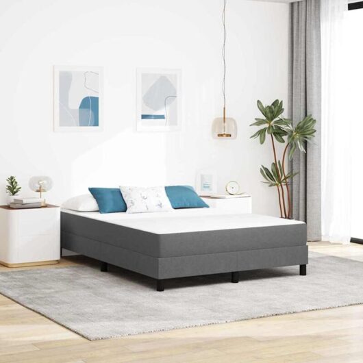 Vidaxl - Bed Mattress with Mattress Light Grey 160 x 200 cm Fabric