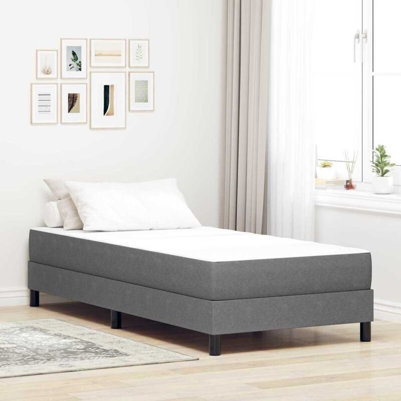 Vidaxl - Bed Mattress with Mattress Light Grey 90 x 200 cm Fabric