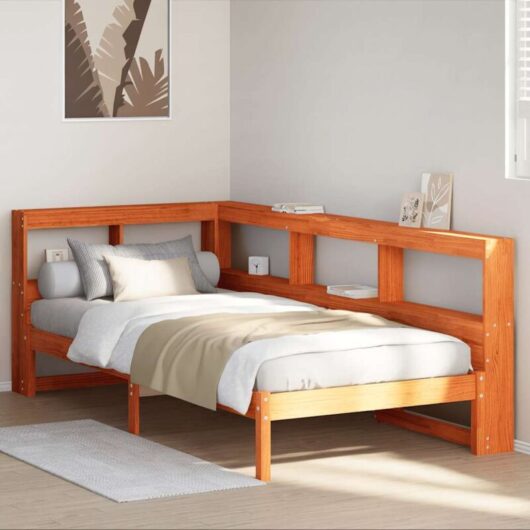 Vidaxl - Bookcase Bed without Mattress Wax Brown 75x190 cm Solid Wood Pine