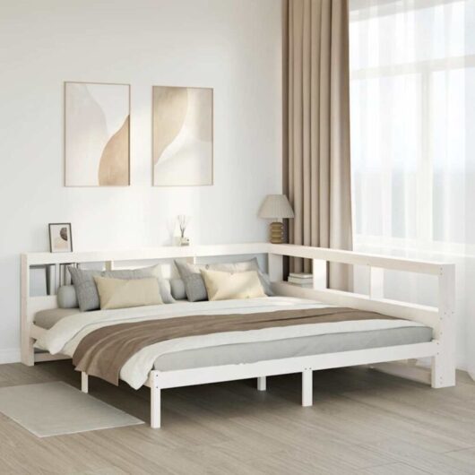 Vidaxl - Bookcase Bed without Mattress White 180x200 cm Solid Wood Pine