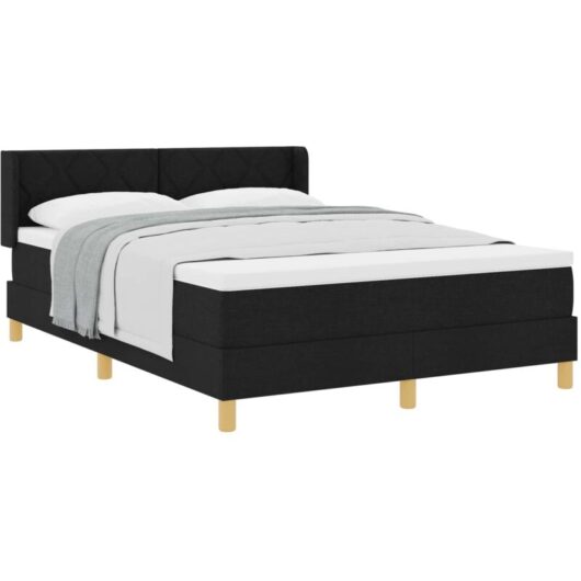 Vidaxl - Box Spring Bed Black and White and Black 160 x 200 cm Fabric