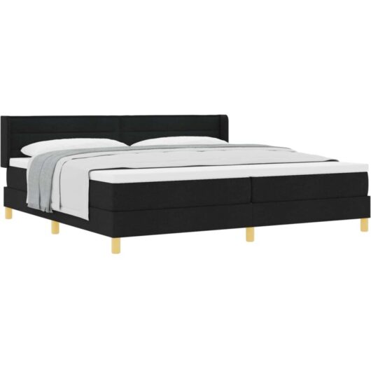 Vidaxl - Box Spring Bed Black and White and Black 200 x 200 cm Foam