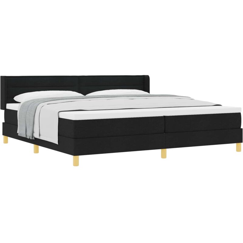 Vidaxl - Box Spring Bed Black and White and Black 200 x 200 cm Foam