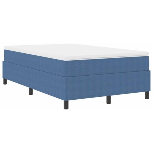 Vidaxl - Box Spring Bed Blue,White 203 x 120 x 60 cm Corduroy fabric