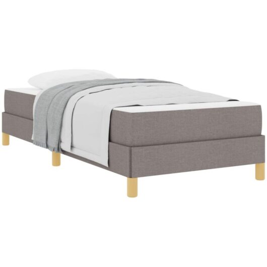 Vidaxl - Box Spring Bed Taupe, Brown 90 x 200 cm Fabric, Engineered Wood