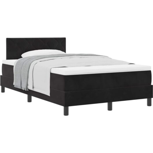 Vidaxl - Box Spring Bed with Mattress Black 120 x 200 cm Fabric