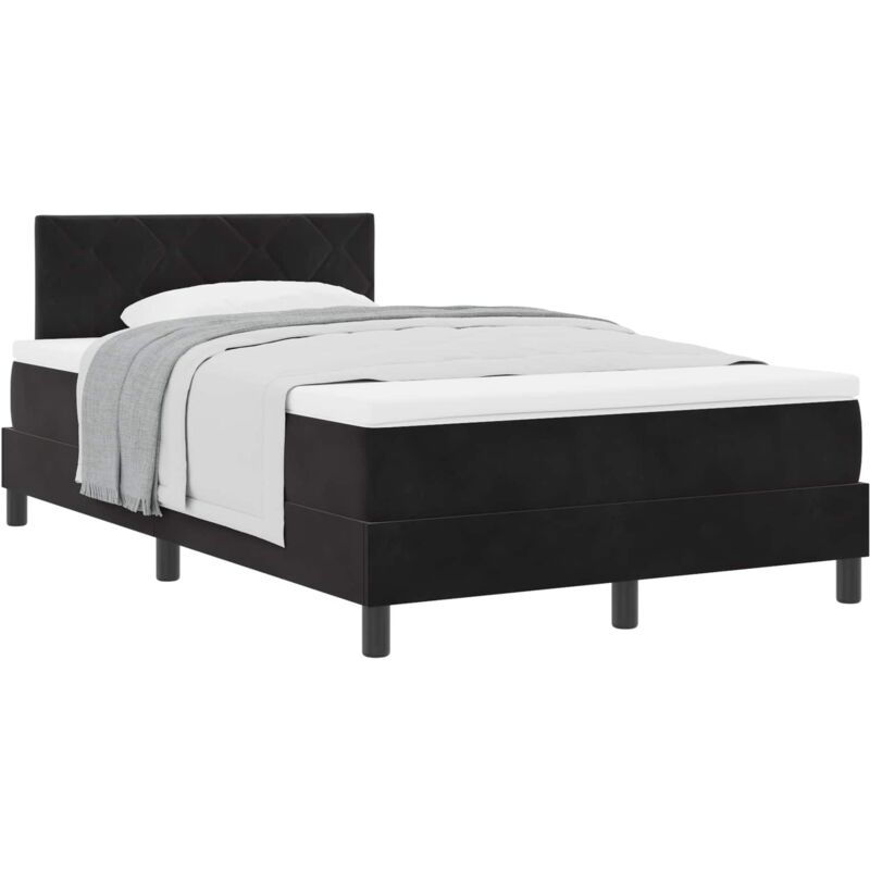 Vidaxl - Box Spring Bed with Mattress Black 120 x 200 cm Fabric