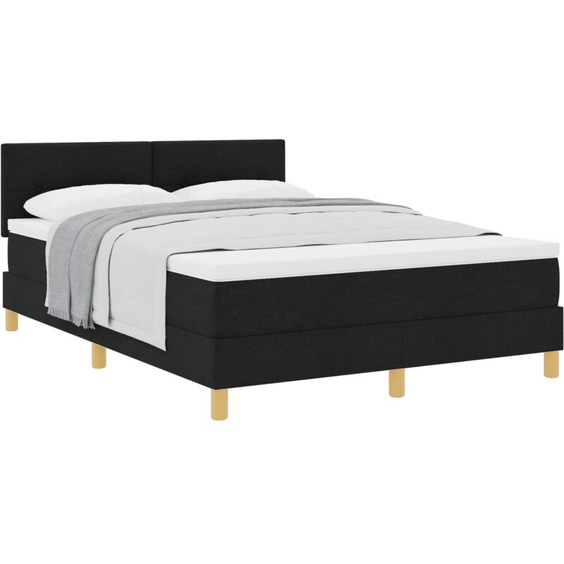 Vidaxl - Box Spring Bed with Mattress Black 160 x 200 cm Fabric