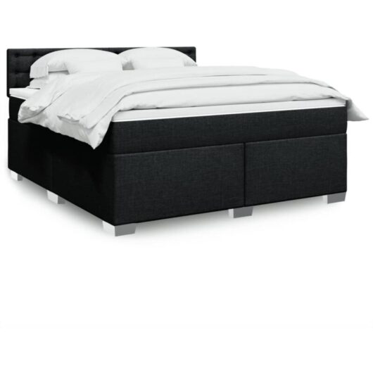 Vidaxl - Box Spring Bed with Mattress Black 180x200 cm Fabric