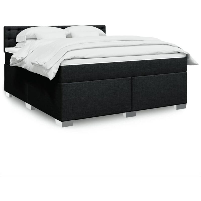 Vidaxl - Box Spring Bed with Mattress Black 180x200 cm Fabric