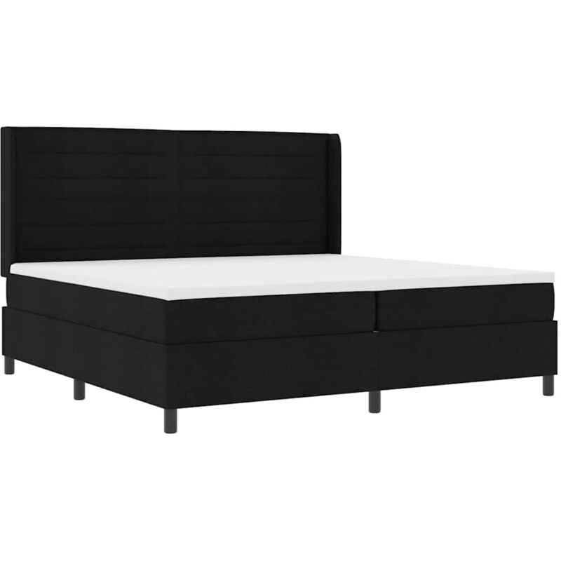 Vidaxl - Box Spring Bed with Mattress Black 200 x 200 cm Fabric